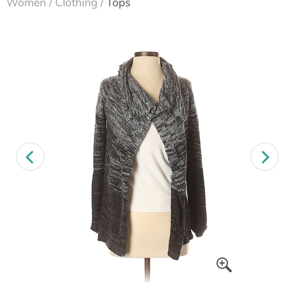 Peppercorn knit cardigan sweater gray small